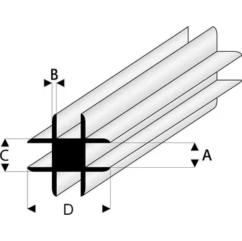Raboesch profil ASA spojovací křížový 1x1000mm