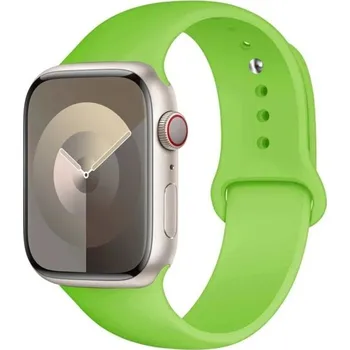 Silikonový řemínek pro Apple Watch Series 9 8 7 6 5 4 3 SE Ultra 2 38–40–41 mm S-M Vodotěsný pružný pásek pohodlné každodenní nošení světle zelená