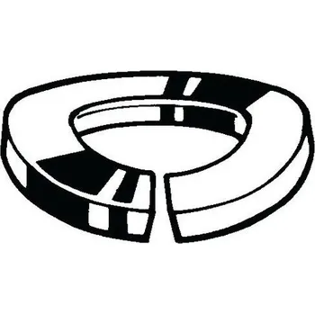 Dílna Prohnutá pružná pojistná podložka DIN 128 A Pružinová ocel DIN267-26 Mechanicky pozinkované M45