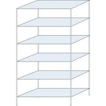 Dílenský regál Kovový regál Taranis, základní, 250 x 130 x 60 cm, 1 320 kg, 6 polic, stříbrný