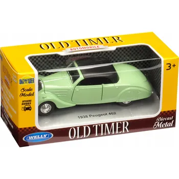 autíčko KOVOVÝ MODEL AUTA WELLY 1938 Peugeot 402