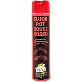 Barva ve spreji Barva Fluorescenční Červená Barva ve Spreji pro značení 600ML