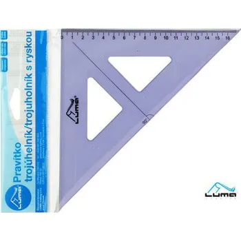pravítka Pravítko trojúhelník s ryskou, modré