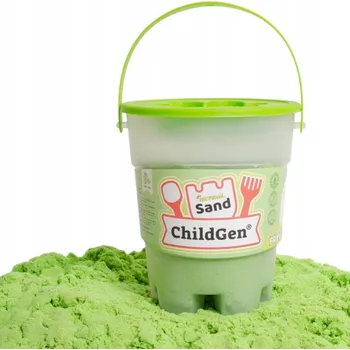 Obraz ChildGen, Kinetický písek, 100% přírodní, 500g, barva ZELENÁ