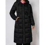 Sinsay - Prošívaný kabát s kapucí - černá - 411HH-99X - 411HH-99X-S