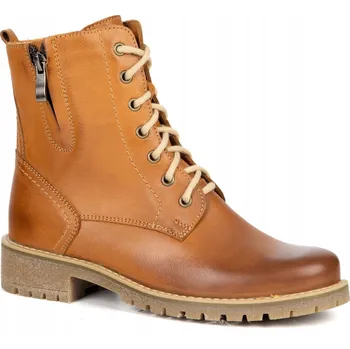 Dámská zimní obuv Dámské kotníkové boty Lauren kožené zimní zateplené vlnou Olivier hnědé 38