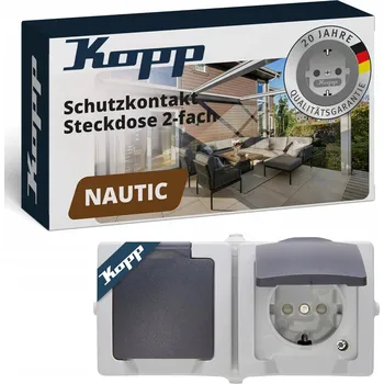 Elektrická zásuvka Elektrická Zásuvka Kopp šedá