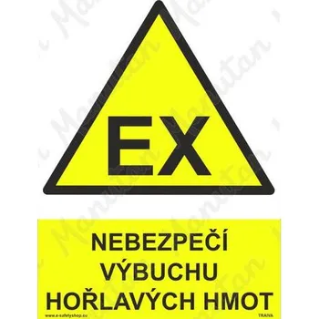 Kancelář Nebezpeční výbuchu hořlavých hmot, plast 210 x 297 x 0,5 mm A4