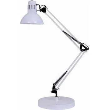 Lampička Kancelářská stolní lampa Poppins white se svorkou i podstavcem, bílá