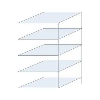 Dílenský regál Kovový regál Taranis, přístavbový, 200 x 100 x 80 cm, 1 170 kg, 5 polic, stříbrný