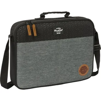 Školní batoh Aktovka přes rameno BlackFit8 Old school Černá Šedá (38 x 28 x 6 cm)