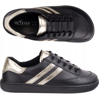 Dámské tenisky Dámské barefoot tenisky Kaia Olivier anatomické kožené boty černé 39