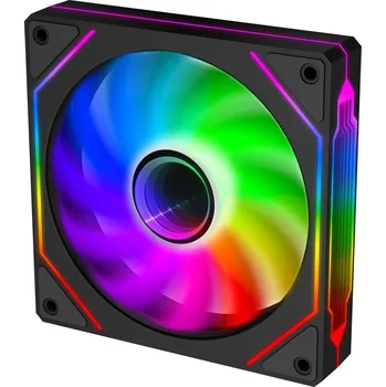 PC ventilátor EVOLVEO 120UX-S, ventilátor, 120mm, 4pin molex, ARGB, slave, černý 120UX-S-ARGB-BK