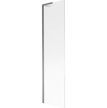 Vanová zástěna Mexen Next L, 1-křídlová vanová zástěna 50 x 150 cm, 6mm sklo s žebrovým vzorem, grafitový profil, 895-050-000-03-09-95