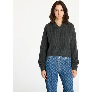 Dámský svetr Svetr Calvin Klein Jeans Chunky V-Neck Sweater Gray M