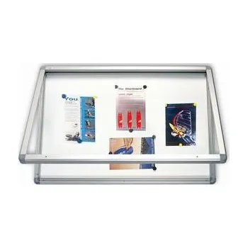 Venkovní vitrína s horizontálním otevíráním, lakovaná magnet.