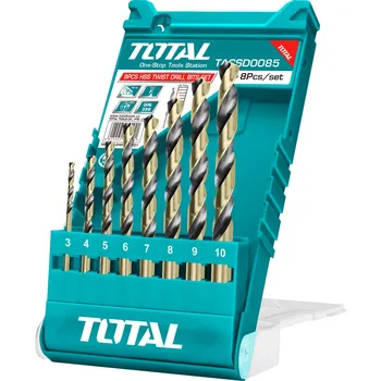 Vrták TOTAL TACSD0085-R (POŠK. OBAL Vrtáky do kovu, sada 8ks, HSS)