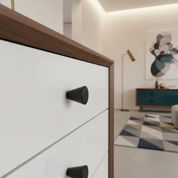 Nábytkové kování Interex design Úchytka knopka MANGO / Černá matná