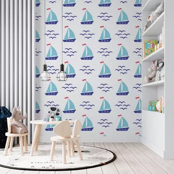 Tapeta Sablio Tapeta Modré lodičky - 125x75 cm