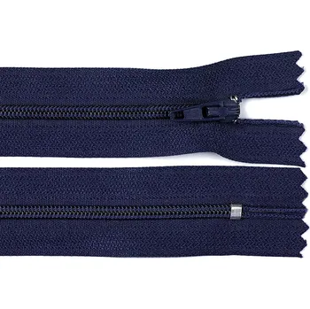 Zip Spirálový zip No 3 délka 25 cm pinlock, malé, 330 modrá tmavá