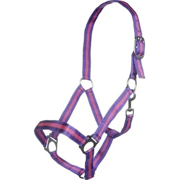 Stájová ohlávka HKM Budapest, fialová/růžová, Pony