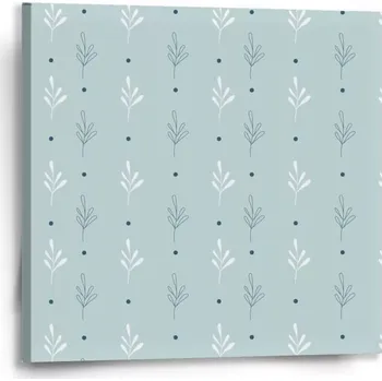 Obraz Sablio Obraz Modré a bílé lístky - 50x50 cm