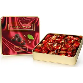 Bonboniéra Selllot Cherry Passion Pralinky s višní a likérem v plechové dóze 300 g