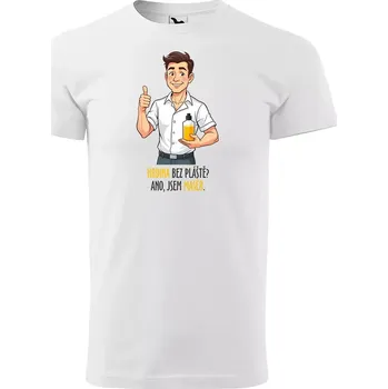 Pánské tričko Sablio Tričko s potiskem Hrdina bez pláště? Ano, jsem masér - bílé 4XL