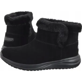 Dámská zimní obuv Botki zimowe damskie SKECHERS ON-THE-GO STELLAR COZY STEP černé semišové vel. 39