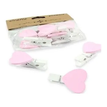 Set školních potřeb Klamerki drewniane z sercem 10szt (pl, 2000, Penword)