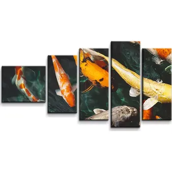 Obraz Sablio Obraz - 5-dílný Ryby - 100x60 cm