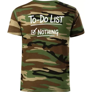 Chlapecké tričko To-Do List - Nothing - Dětské maskáčové triko - 134 cm/8 let ( Hnědý maskáč )