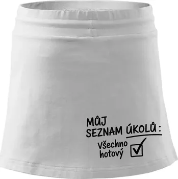 Dámská sukně Můj seznam úkolů - Sportovní sukně - two in one - L ( Bílá )
