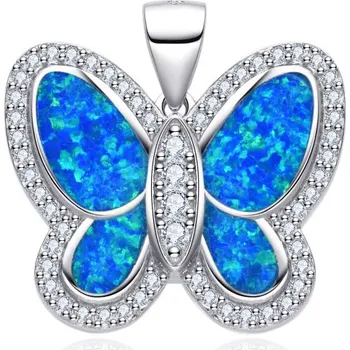 Přívěsek Stříbrný přívěsek OPÁL MOTÝL