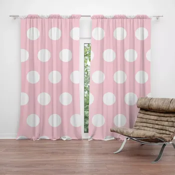 Závěs Sablio Závěs Bílé tečky: 2ks 140x250cm