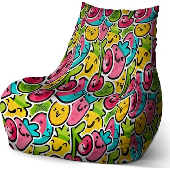 Sedací pytel Sablio Sedací vak Bean Veselé ovoce - 60 x 70 x 70 cm