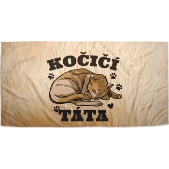 Osuška Sablio Ručník Kočičí táta - 50x100 cm