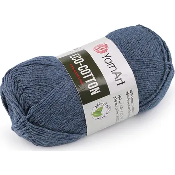 Příze Pletací příze Eco-Cotton 100 g, střední, 12 (773) šedá