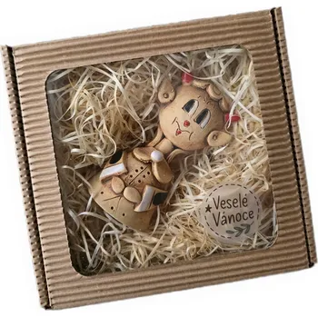 Svícen Supeko čertíček zvonek 9,5 cm v dárkovém balení