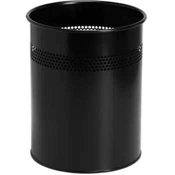 Odpadkový koš KOK 15, kovový odpadkový koš, černý