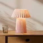 Stolní lampa Lindby Magali, růžová, papír, Ø 34 cm, E14 1 x 10 W LED - Doprava zdarma