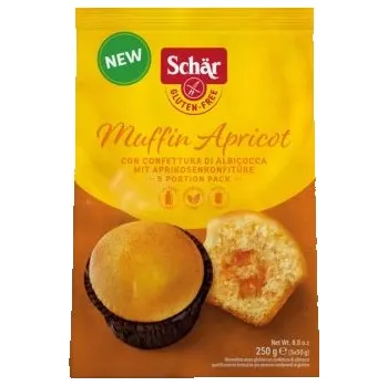 Trvanlivě pečivo Schär Muffin apricot 250g muffinky XL bez lepku s meruňkovou náplní