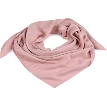 Šátek jednobarevný 90x90 cm, střední, 3 pudrová