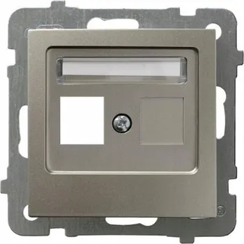 Elektrická zásuvka Kryt zásuvky Keystone jednoduchý, rovný, saténový světle As GPK-1G/p/