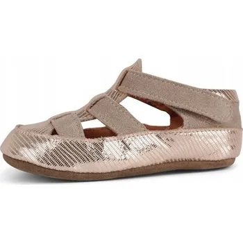 Dívčí bačkory Obex papuče se suchým zipem, zlaté, velikost 23