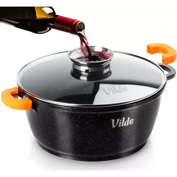 Hrnec Granitový hrnec se skleněnou poklicí TERRUNA AROMA 28 cm, 5,8 l