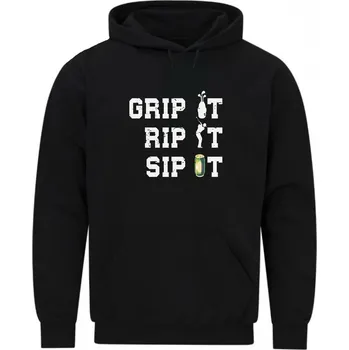 Pánská mikina Pánská mikina Uchop to, odpal to, napij se (Velikost: 5XL, Barva: Černá)