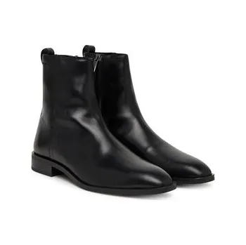 Dámské kozačky Kozačky Calvin Klein Slim Clean Zip Boot Lth HM0HM02007 Černá 44