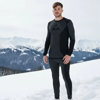 Pánské tílko Termo komplet FISCHER Seamless Baselayer & Kalhoty Seamless Baselayer Černá M