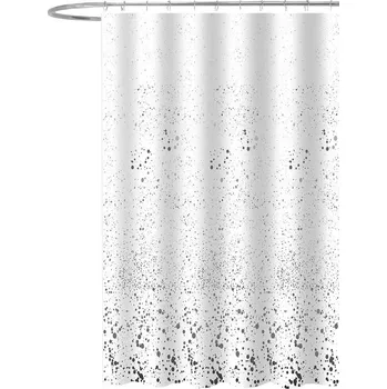 Mýdlenka Aqualine Sprchový závěs 180x180cm, polyester, bílá, kaňky ZV042